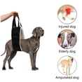 thumbnail image 3 of Eslinga grande para perros para patas traseras de 30 a 120 libras que ayuda a perros mayores con movilidad limitada, arnés de elevación para perros de 6 x 41,3 pulgadas, elevador para perros para rehabilitación de artritis del ligamento cruzado anterior Rojo Verde, 3 of 5