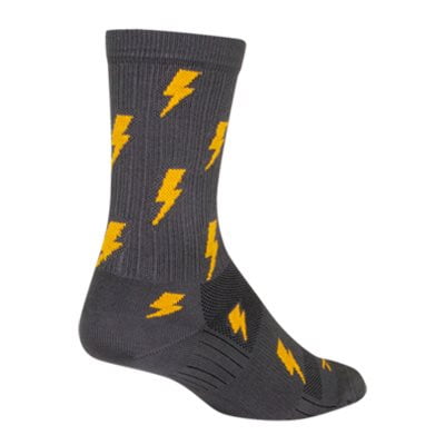 SockGuy SGX Lit Socks - 6", Gray, Large/X-Large