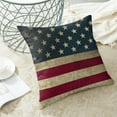 thumbnail image 2 of 4th of July Pillow Covers 18x18 Set of 2, Retro American Flag Decorations Throw Pillow Covers Patriotic Memorial Day Outdoors Decorative Linen Cushion Case for Home and Office, 2 of 6