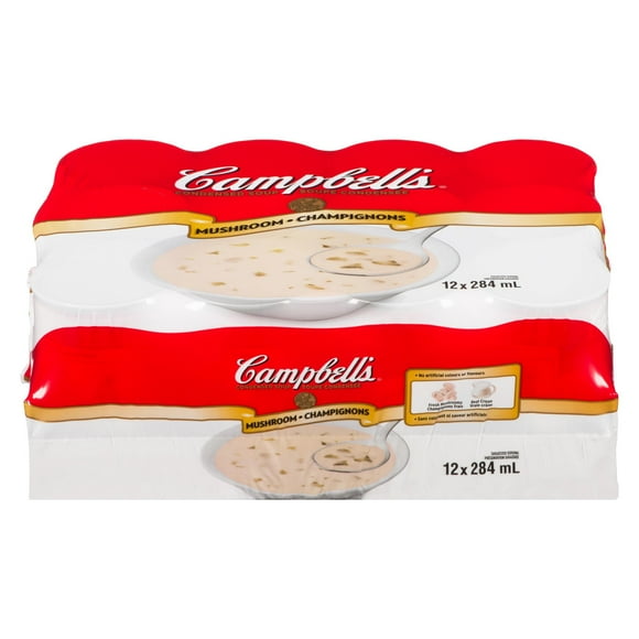 Campbell's® Condensed Cream of Mushroom Soup, Shelf Stable (12 x 284 mL), 12 Packs