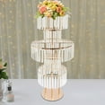 thumbnail image 6 of Gold  5-Tier Flower Stand, Elegant Flowers Stand 17.64lbs Capacity for Wedding Table Centerpieces, Parties, Birthdays, 6 of 20