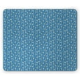 thumbnail image 1 of Floral Mouse Pad, Illustration of Strips with Flowers and Swirls, Rectangle Non-Slip Rubber Mousepad, Turquoise Baby Blue, by Ambesonne, 1 of 2