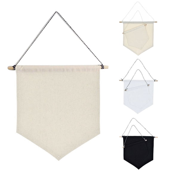SPRING PARK Wall Display Banner, Display Lapel Pins Buttons Badges, Blank Cotton Banner for DIY Home Decoration