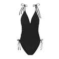thumbnail image 6 of LIUJUNSHOP Womens One Piece Swimsuits Tummy Control Bathing Suits Deep V Neck for Women Ruched Push Up Vintage Retro Swimwear, 6 of 7