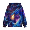 thumbnail image 3 of WOYY Toddler Boys Dragon Hoodie Long Sleeve Pullover Hooded Sweatshirt for Kids, Sizes 4-5T, 3 of 4