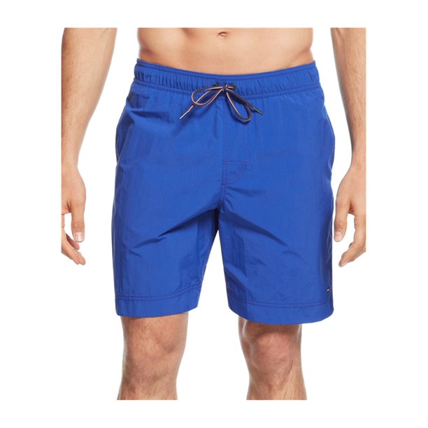 Tommy Hilfiger Mens Core Swim Bottom Trunks, Blue, XLarge