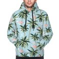 thumbnail image 2 of Bingfone Flamingos And Palms Men's Drawstring Hoodie Long Sleeve Pocket Sweatshirts-4X-Large, 2 of 6