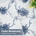 thumbnail image 4 of Superior Elegant Sheer Curtain Panel Set with Grommet Header, 52" x 84", Blue, 4 of 13