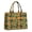 Orange and Blue Checkered Pattern, variant on Blue and Yellow Checkered Pattern Tote Bag, Work Tote with Interior Pockets & Top Handle, Large Capacity Gifts for Birthday Christmas Thanksgiving,15.7 X 5.1 X 13 Inches