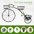thumbnail image 4 of Sorbus Tricycle Plant Stand: Parisian Style  Flower Pot Cart Holder, Ideal Gift for Plant Lovers, Black, 4 of 7