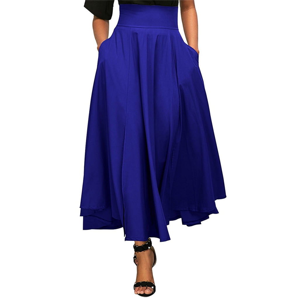 High waisted maxi skirt belt sales