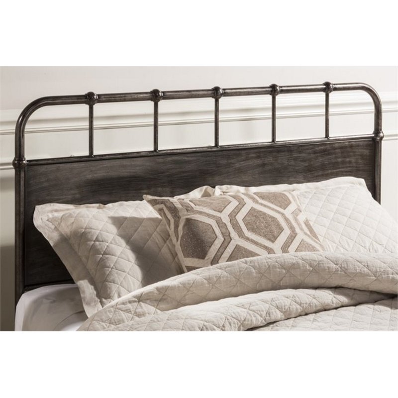 Atlin Designs King Spindle Panel Headboard in Rubbed Black