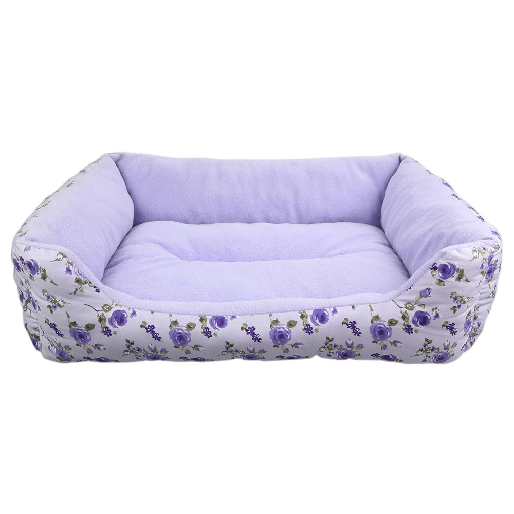 CoastaCloud Rectangle Cozy Pet Bed with Fleece Lining for Dogs Cats
