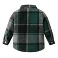 thumbnail image 6 of MEZZALL Toddler Boys Girls Shirt Coat Jacket Plaid Long Sleeve Kids Lapel Button Tops Outwear Versatile Dailywear, Dark Green, 5-6 Years, 6 of 6