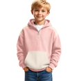thumbnail image 5 of CONZONE Big Boys Zip Up Hoodies Patchwork Hooded Sweatshirts with Pocket Fall Winter Pullover Boys Clothes Size 13-14 Years, 5 of 9