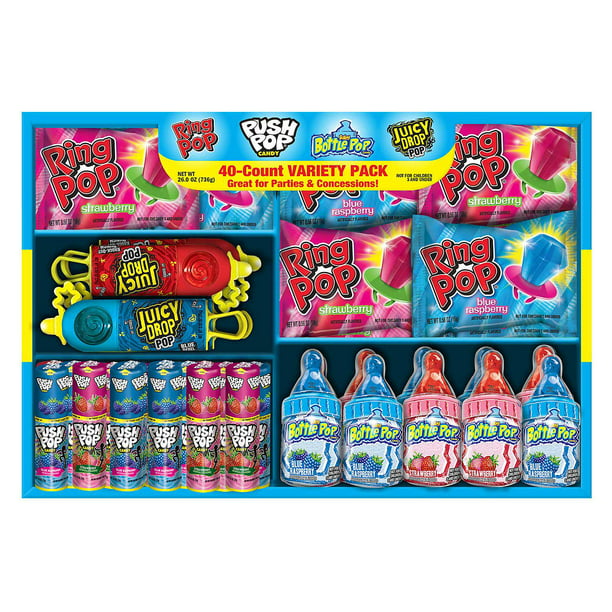 Bazooka Candy Brands, Lollipop Variety Pack w/ Assorted Flavors of Ring ...