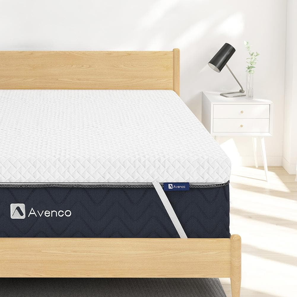4 hybrid fiber and memory foam mattress topper king