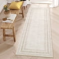 thumbnail image 4 of Garvee 2'x6' Modern Bordered Runner Rug Geometric Carpet, Washable Non Slip Rug for Hallway Bedroom Home Decor, Beige, 4 of 9