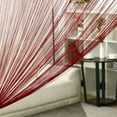 thumbnail image 2 of PiccoCasa 1 Panel Door String Curtain Fringe Panel, 39"x79" Dark Red, 2 of 6