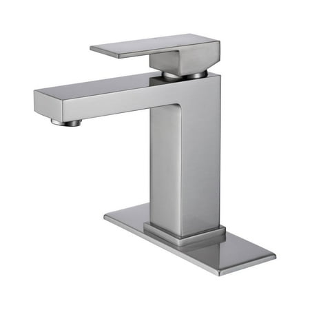 

RLCEGAL Bathroom Deck Mounted Brushed Nickel One Hole Faucet
