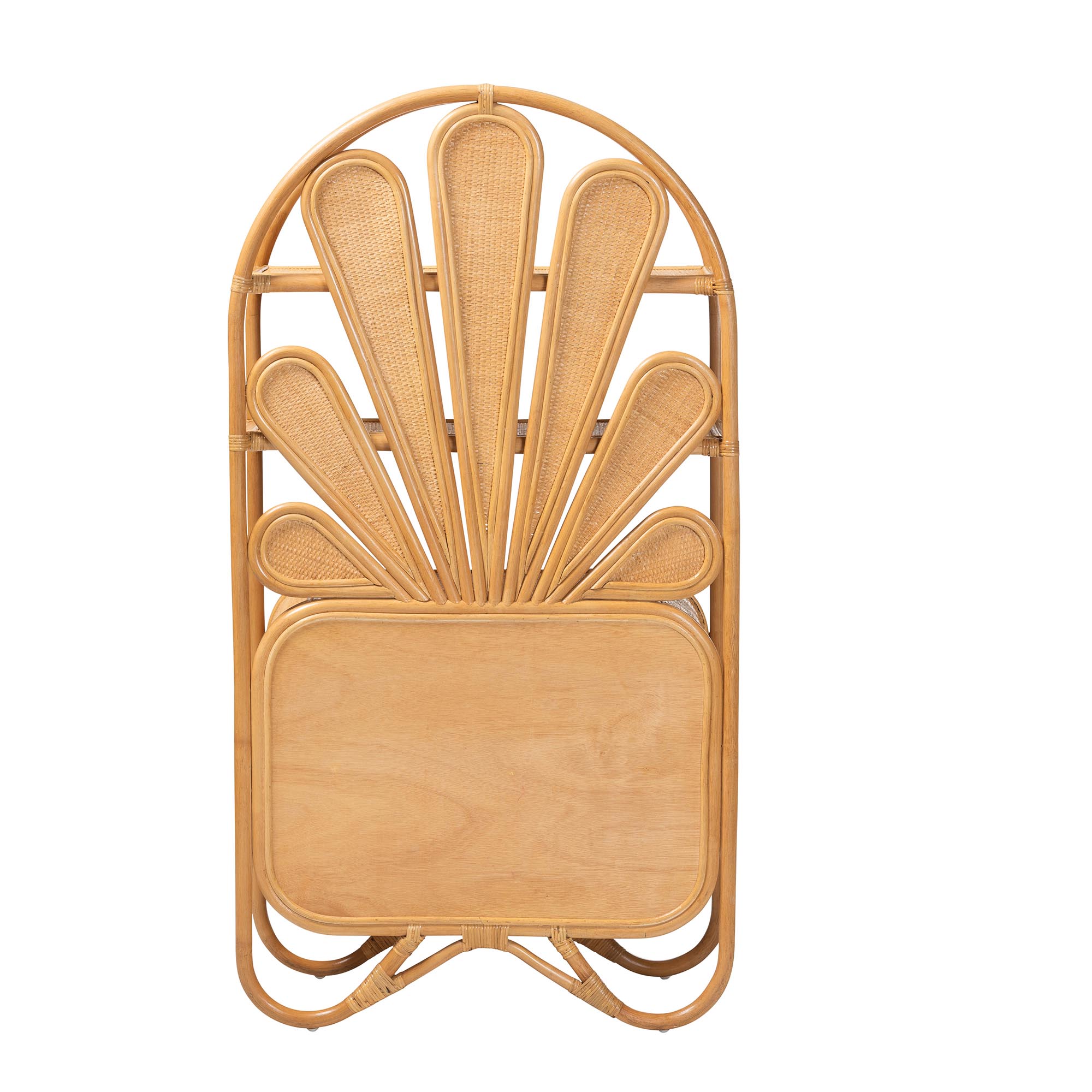 bali & pari Noreen Boho Storage Cabinet, Light Honey