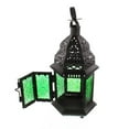 thumbnail image 3 of GREEN GLASS MOROCCAN LANTERN, 3 of 7
