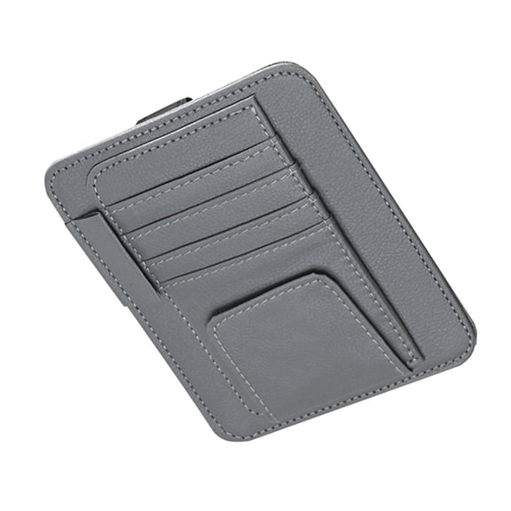 COFEST Sunglass Holder for Car, Leather Car Sunglass Holder, Magnet Sunglass Clip for Car Visor, Multiple Sunglasses Holder for Car, Visor Sunglass Holder Gray