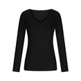 thumbnail image 4 of Sexy Tops for Women Casual Deep V Neck Shirts Long Sleeve Spring 2026 Tunic Dressy Slim Fit Soft Comfy Blouses Dressy Lightweight Comfy Outfits Going Out Tops Ladies Fashion Trendy, 4 of 8
