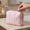 thumbnail image 6 of Small Makeup Organizer | Waterproof Storage Bag | Compact Small Zipper Pouch for Travel and Daily Use, Neutral Taupe 6X4.5X2 in, 6 of 9