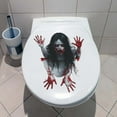 thumbnail image 3 of Honeeladyy 1 Sheet Halloween Toilet Lid Sticker, Halloween Toilet Lid Decal Sticker Decoration, Spooky Toilet Topper Scene Setter Decoration, PVC Bathroom Toilet Seat Clings, 3 of 6
