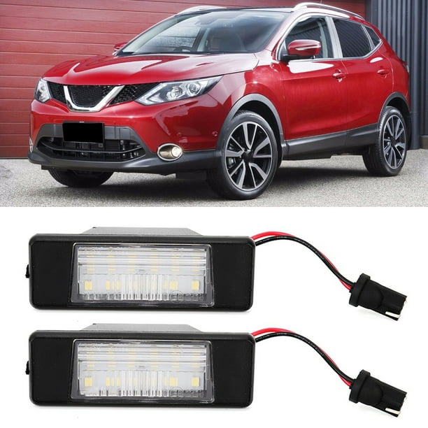 Lámpara de matrícula LED, 2 piezas, luz de matrícula SMD 18 para automóvil, luz de matrícula LED, integración perfecta