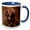 Blue/White, variant on 3drose, Chocolate Lab Pet Dog Labrador Retriever Photo, 15oz Two-tone Blue Mug