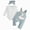H233-Sky Blue, variant on masbird Infant Baby Girl Fall Winter Outfit Long Sleeve Romper Bow Print Pants Headband Set 3pcs Newborn Girl Outfits,Purple,12-18 M