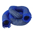 thumbnail image 3 of Duraflex Sewer Hose 22008 Gator; 30 Foot Extended Length; 114 Inch Compressed Length; 24 Mil Polypropylene With Polymer Ribbed Construction; Charcoal Gray; With Four Drip Caps/Clear Elbow, 3 of 5