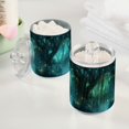 thumbnail image 2 of Yayeee 2 Pack Qtip Holder Bathroom Cotton Swab Canister with Lid Clear Dispenser Set, Magical Forest, 2 of 6