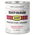 thumbnail image 3 of Rust-Oleum 7797502 Stops Rust Brush On Paint, Quart, Semi-Gloss White (Pack of 1), 3 of 5