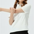 thumbnail image 5 of Yievot Unisex T-Shirt Slim Fit Quarter Zip Short Sleeve Shirts for Women Men Moisture Wicking Quick Dry Workout Tees, 5 of 6