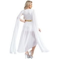 thumbnail image 4 of TiaoBug Ladies Greek Queen Princess Toga Flowy Split Dress Roman Empress Greek Party Costume White XL, 4 of 6