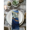 thumbnail image 3 of Marble Navy Blue Cloth Napkins Washable Set of 1, Modern Golden Ombre Retro Fluid Art Reusable Dinner Table Napkins Cloth Bulk for Weddings Kitchen Restaurants Hotel Events Parties 20 x 20 Inch, 3 of 9