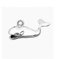 thumbnail image 1 of Sterling Silver 24" 1mm Box Chain 3D Mouth Open Whale Pendant Necklace Blow Hole, 1 of 2