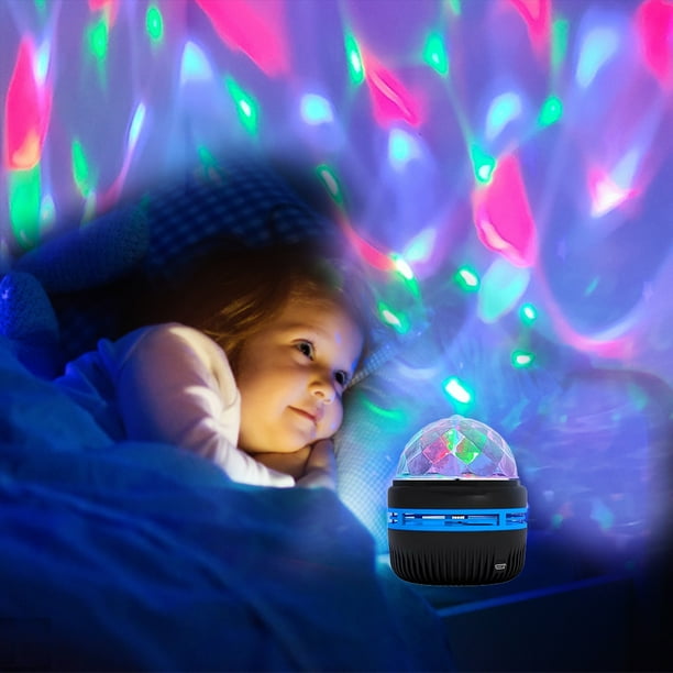 Fiesta de lámpara de proyector de estrella giratoria de luz nocturna de proyección LED (cubierta de cristal USB)