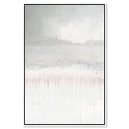Textures of Tranquility I Canvas Boho Abstract Art by Art Remedy White Frame 20 x 30