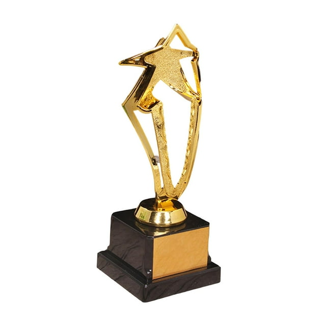 tamizeot Trophée Étoile Décorations de Prix Dorés Décorations de Trophées Accessoires de Fête Récompenses pour Enfants Trophée 20.5cm de Haut