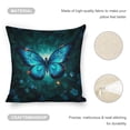 thumbnail image 4 of butterfly blue wings Linen toss pillowcase Decoration pillowcase Gift preferred 20x20" Cushion cover 1 set Sofa pillowcase Sofa bedroom living room car, 4 of 8