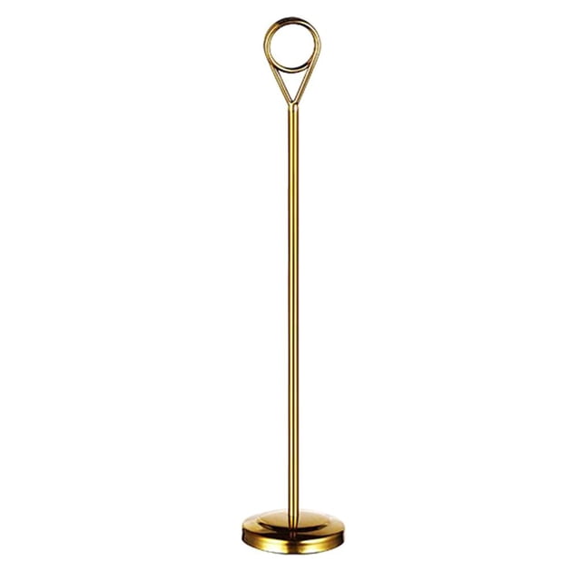 Soporte de mesa de acero inoxidable premium con 14 números de mesa dorados. 25cm de oro