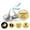 Glitter Gold & Black, variant on Darling Souvenir Pink & White 190 Pieces Baby Shower Favor Stickers - Mini Candy Stickers & Chocolate Wrapper Labels for Party Favors & Decorations