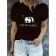 thumbnail image 1 of Camisetas para mujer Verano manga corta Tops para DeportesCreative English Sleeping Panda Pattern Printed Women'S Fashionable Round Neck Short Sleeve, Simple Casual Sports T-Shirt, Comfortable Summe, 1 of 6