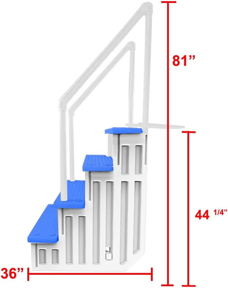 Aqua Select Everest Above Ground Pool Step, Blue
