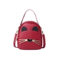 thumbnail image 3 of Bolsa de mensajero cruzado de cuero PU para mujer Mochila de hombro coreana bonita de dibujos animados JShteea  Para Estrenar, 3 of 6