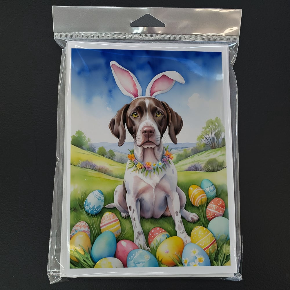 Pointer Easter Egg Hunt Greeting Cards Pack of 8 7 in x 5 in